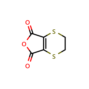 Chemical structure of 2,3-Dihydro-[1,4]dithiino[2,3-c]furan-5,7-dione , CAS 10489-75-5, AChemBlock AD258292