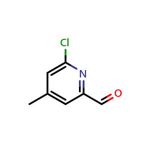 Chemical structure of 6-Chloro-4-methylpicolinaldehyde , CAS 1060804-70-7, AChemBlock AD258299