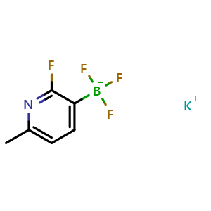 Chemical structure of Potassium 2-fluoro-6-methylpyridine-3-trifluoroborate , CAS 1098173-30-8, AChemBlock AD258323