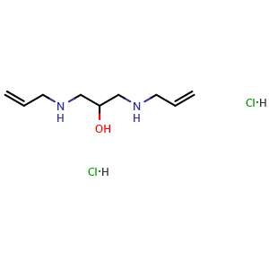 Chemical structure of 1,3-Bis(allylamino)-2-propanol dihydrochloride , CAS 1101184-94-4, AChemBlock AD258326