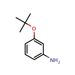 Chemical structure of 3-tert-Butoxy-phenylamine , CAS 1123169-58-3, AChemBlock AD258336