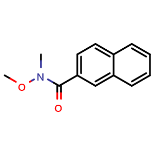 Chemical structure of N-methoxy-N-methylnaphthalene-2-carboxamide , CAS 113443-62-2, AChemBlock AD258347