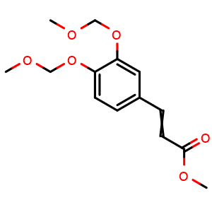 Chemical structure of 3,4-Dimethoxymethoxycinnamic acid methyl ester , CAS 114590-76-0, AChemBlock AD258351