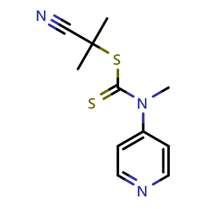 Chemical structure of 2-Cyanopropan-2-yl N-methyl-N-(pyridin-4-yl)carbamodithioate , CAS 1158958-96-3, AChemBlock AD258357