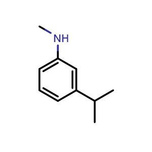 Chemical structure of N-methyl-3-(propan-2-yl)aniline , CAS 117802-45-6, AChemBlock AD258373