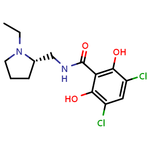 Chemical structure of Desmethylraclopride , CAS 119670-11-0, AChemBlock AD258396