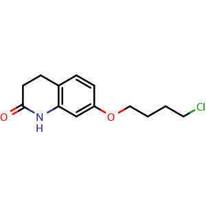 Chemical structure of 7-(4-Chlorobutoxy)-3,4-dihydro-2(1H)-quinolinone , CAS 120004-79-7, AChemBlock AD258398