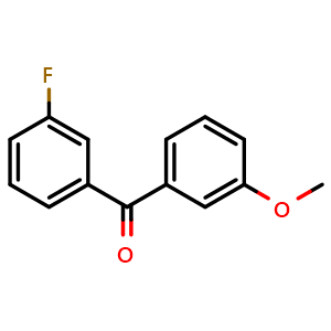 Chemical structure of 3-Fluoro-3'-methoxybenzophenone , CAS 120553-05-1, AChemBlock AD258404