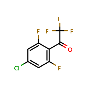 Chemical structure of 4'-Chloro-2,2,2,2',6'-pentafluoroacetophenone , CAS 1208076-12-3, AChemBlock AD258409