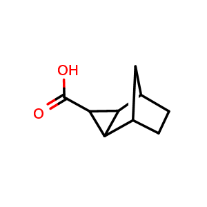 Chemical structure of Tricyclo[3.2.1.0~2,4~]octane-3-carboxylic acid , CAS 1212345-30-6, AChemBlock AD258415
