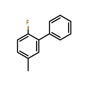 Chemical structure of 2-Fluoro-5-methyl-1,1'-biphenyl , CAS 1214342-25-2, AChemBlock AD258420