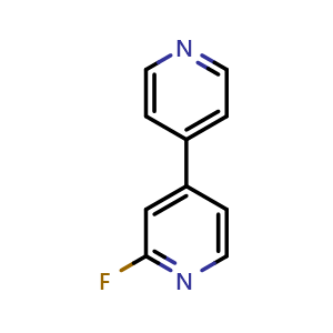 Chemical structure of 2-Fluoro-4,4'-bipyridine , CAS 1214355-40-4, AChemBlock AD258421