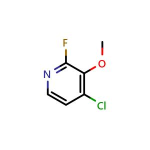 Chemical structure of 4-Chloro-2-fluoro-3-methoxypyridine , CAS 1227598-28-8, AChemBlock AD258435