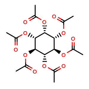 Chemical structure of 1,2,3,4,5,6-Hexa-O-acetyl-myo-inositol , CAS 1254-38-2, AChemBlock AD258460
