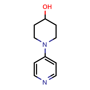 Chemical structure of 4-Hydroxy-1-(pyridin-4-yl)-piperidine , CAS 130658-65-0, AChemBlock AD258514