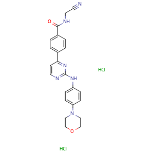 Chemical structure of Momelotinib dihydrochloride , CAS 1380317-28-1, AChemBlock AD258584