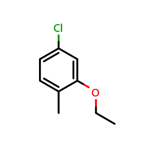 Chemical structure of 4-Chloro-2-ethoxy-1-methylbenzene , CAS 1480442-62-3, AChemBlock AD258645