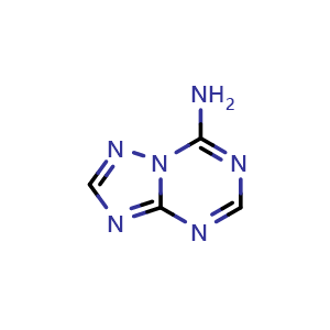 Chemical structure of 1,2,4]Triazolo[1,5-a][1,3,5]triazin-7-amine , CAS 1489-04-9, AChemBlock AD258650