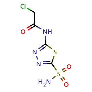 Chemical structure of Chloracetazolamide , CAS 14949-02-1, AChemBlock AD258653