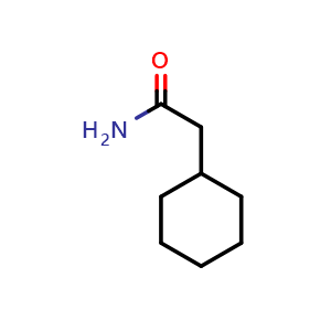 Chemical structure of 2-Cyclohexylacetamide , CAS 1503-87-3, AChemBlock AD258665