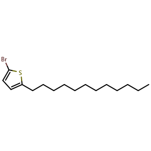 Chemical structure of 2-Bromo-5-dodecylthiophene , CAS 153561-74-1, AChemBlock AD258681