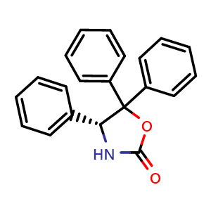Chemical structure of (R)-4,5,5-Triphenyl-2-oxazolidinone , CAS 156481-74-2, AChemBlock AD258695