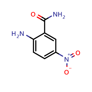 Chemical structure of 2-amino-5-nitrobenzamide , CAS 16313-65-8, AChemBlock AD258719