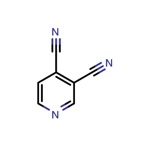 Chemical structure of 3,4-Pyridinedicarbonitrile , CAS 1633-44-9, AChemBlock AD258721