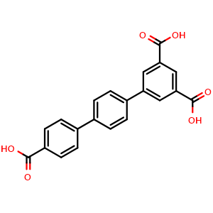 Chemical structure of [1,1':4',1''-Terphenyl]-3,4'',5-tricarboxylic acid , CAS 1637760-07-6, AChemBlock AD258725