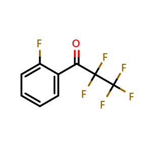 Chemical structure of 2,2,3,3,3-pentafluoro-1-(2-fluorophenyl)propan-1-one , CAS 1686161-74-9, AChemBlock AD258741