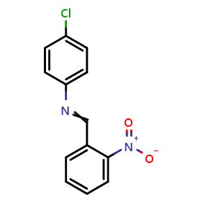 Chemical structure of 4-Chloro-N-(2-nitrobenzylidene)aniline , CAS 17064-76-5, AChemBlock AD258747