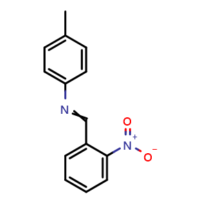 Chemical structure of N-(2-Nitrobenzylidene)-P-toluidine , CAS 17064-82-3, AChemBlock AD258748