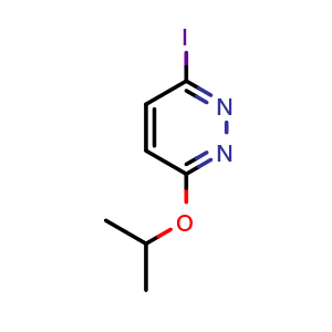 Chemical structure of 3-iodo-6-isopropoxypyridazine , CAS 17321-38-9, AChemBlock AD258760