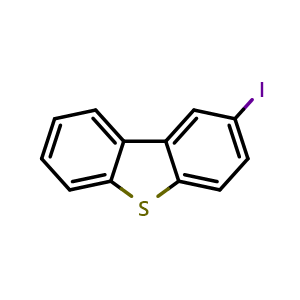 Chemical structure of 2-Iododibenzothiophene , CAS 177586-41-3, AChemBlock AD258771