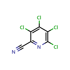 Chemical structure of 3,4,5,6-Tetrachloropicolinonitrile , CAS 17824-83-8, AChemBlock AD258780