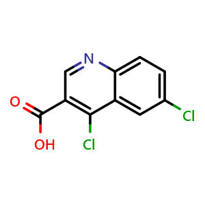 Chemical structure of 4,6-dichloroquinoline-3-carboxylic acid , CAS 179024-68-1, AChemBlock AD258794