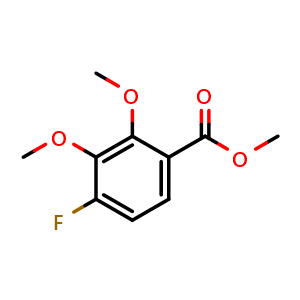 Chemical structure of Methyl 4-fluoro-2,3-dimethoxybenzoate , CAS 1803873-65-5, AChemBlock AD258804