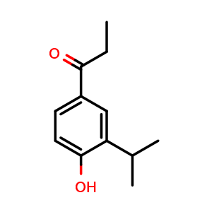 Chemical structure of 1-(4-Hydroxy-3-isopropylphenyl)propan-1-one , CAS 1807-41-6, AChemBlock AD258817
