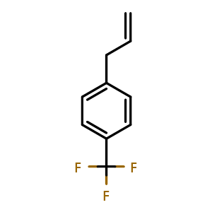 Chemical structure of 1-Allyl-4-(trifluoromethyl)benzene , CAS 1813-97-4, AChemBlock AD258824