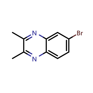 Chemical structure of 6-bromo-2,3-dimethylquinoxaline , CAS 18470-23-0, AChemBlock AD258840