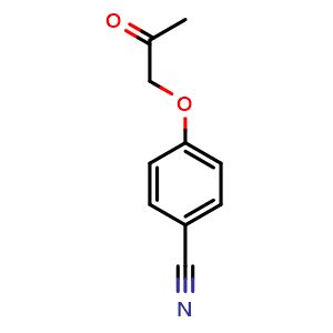 Chemical structure of (4-Cyanophenoxy)acetone , CAS 18859-28-4, AChemBlock AD258858