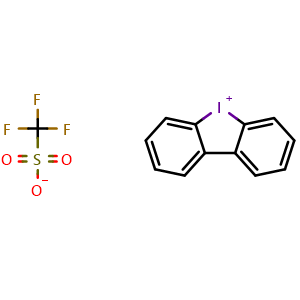 Chemical structure of Diphenyleneiodonium trifluoromethanesulfonate , CAS 189999-35-7, AChemBlock AD258866