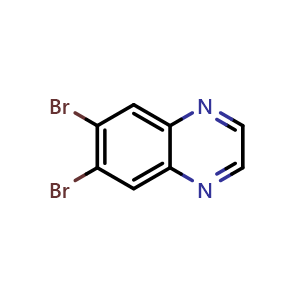 Chemical structure of 6,7-dibromoquinoxaline , CAS 1902152-20-8, AChemBlock AD258869
