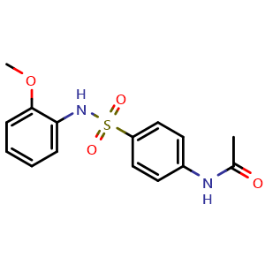 Chemical structure of 4'-(2-Methoxyphenylsulfamoyl)acetanilide , CAS 19838-01-8, AChemBlock AD258898