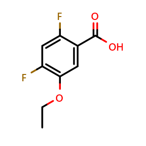 Chemical structure of 5-Ethoxy-2,4-difluorobenzoic acid , CAS 2091815-37-9, AChemBlock AD258935