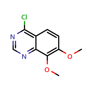 Chemical structure of 4-chloro-7,8-dimethoxyquinazoline , CAS 211320-77-3, AChemBlock AD258951