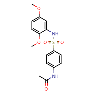 Chemical structure of 4'-(2,5-Dimethoxyphenylsulfamoyl)acetanilide , CAS 211742-82-4, AChemBlock AD258954