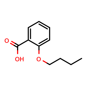 Chemical structure of 2-butoxybenzoic acid , CAS 2200-81-9, AChemBlock AD258978