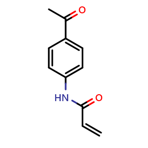 Chemical structure of 4'-acetylacrylanilide , CAS 22535-53-1, AChemBlock AD259001