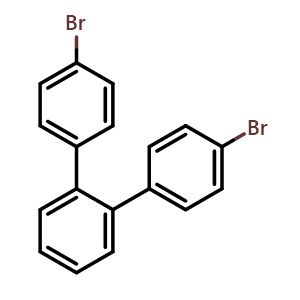 Chemical structure of 4,4''-Dibromo-1,1':2',1''-terphenyl , CAS 24253-43-8, AChemBlock AD259053